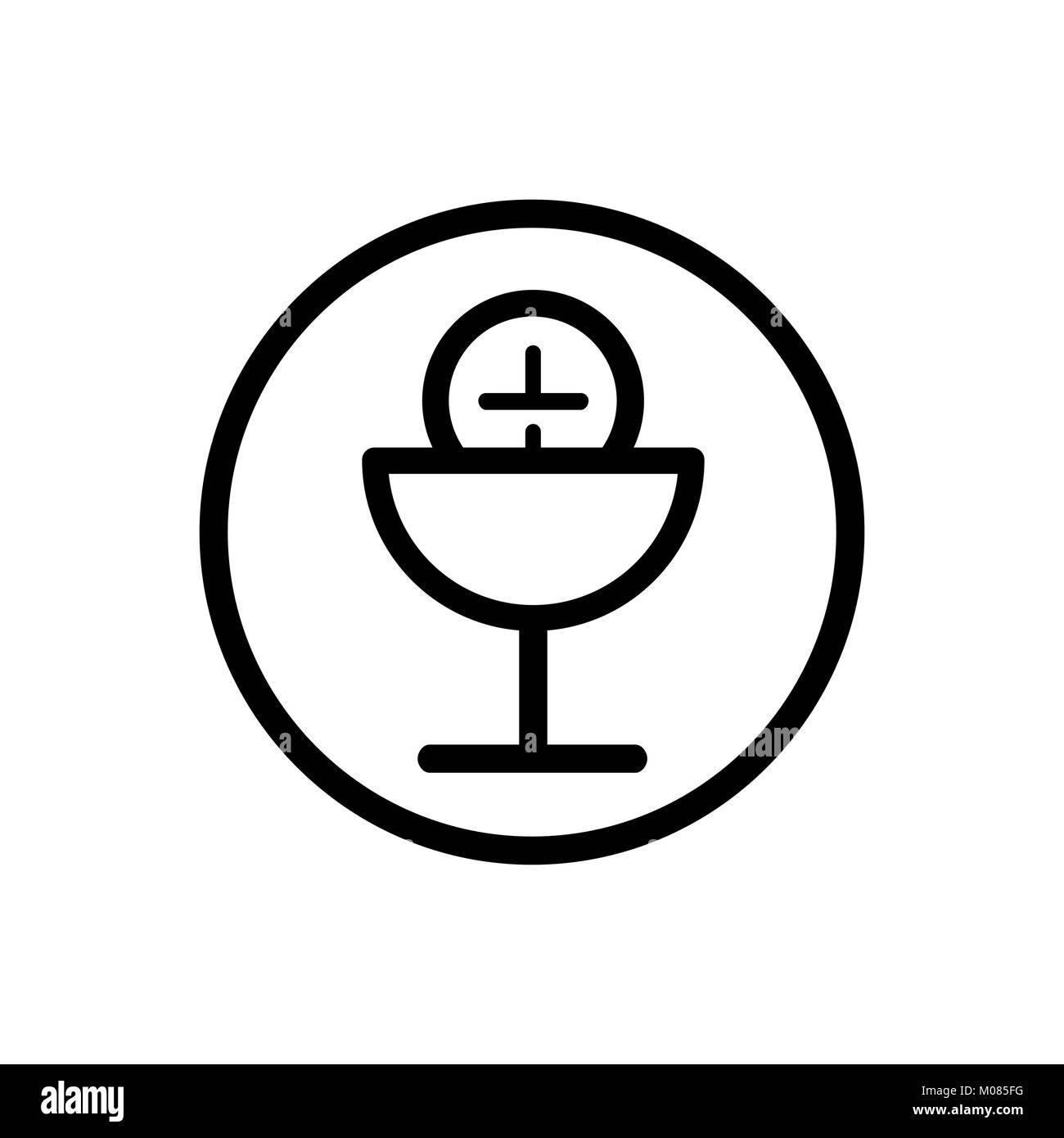 Communion line icon on a white background. Vector illustration Stock Vector