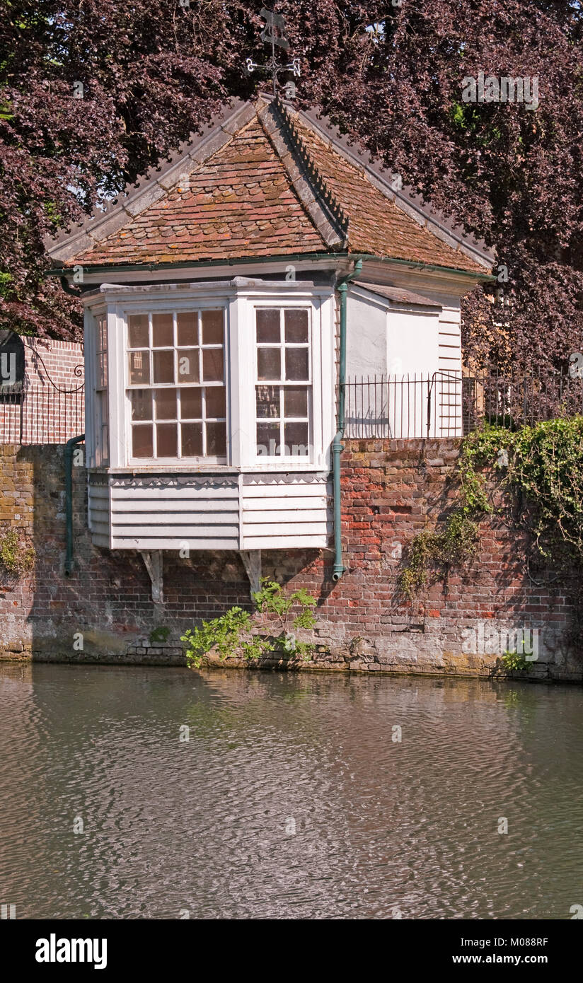 Ware, Gazebos over looking River Lee, ( River Lea) Hertfordshire