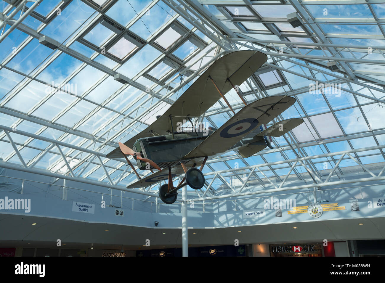 Replica of a scout experimental SE5A world war 1 fighter aircraft in