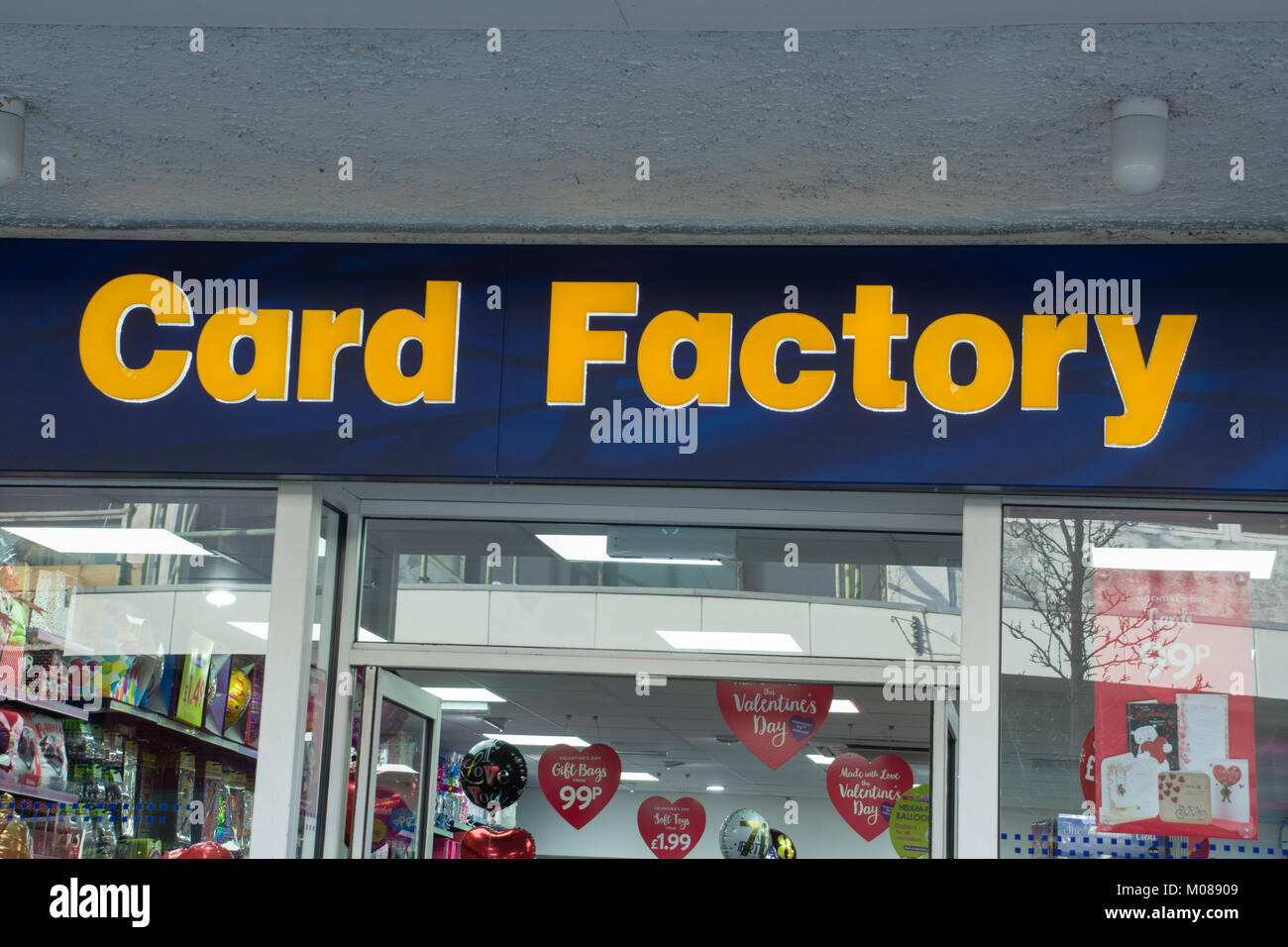 Card Factory shop front and sign, UK Stock Photo Alamy