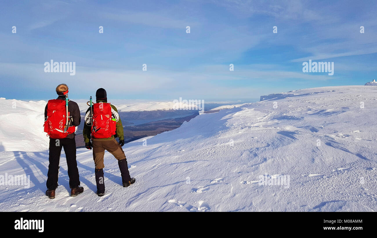 Climbing Ben Nevis, the highest peak in the UK near Fort William in Scotland, by way of the