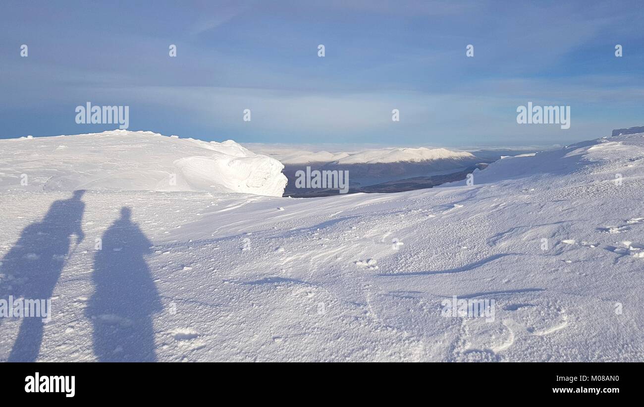 Climbing Ben Nevis, the highest peak in the UK near Fort William in Scotland, by way of the