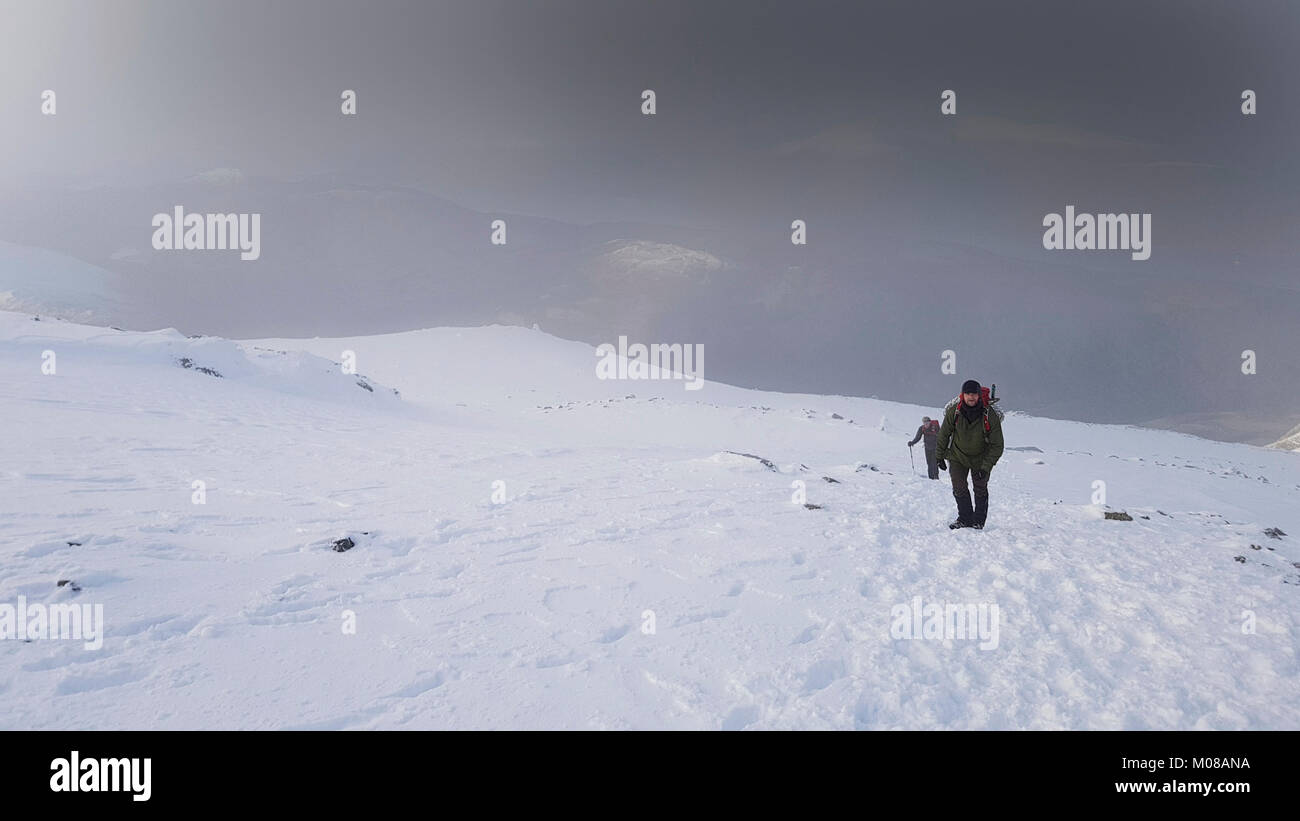 Climbing Ben Nevis, the highest peak in the UK near Fort William in Scotland, by way of the
