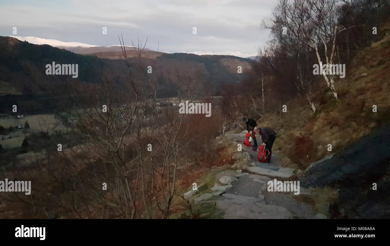 Climbing Ben Nevis, the highest peak in the UK near Fort William in Scotland, by way of the