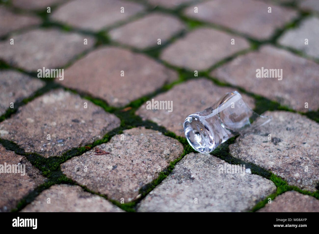 Broken glass for lucky by the bride polish wedding custom Stock Photo