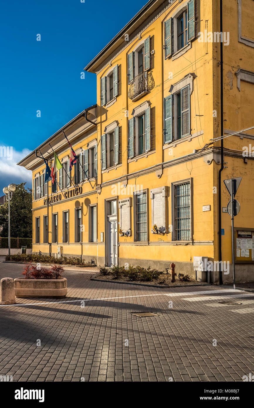 Italy Piedmont Borgaro Torinese City Hall Stock Photo