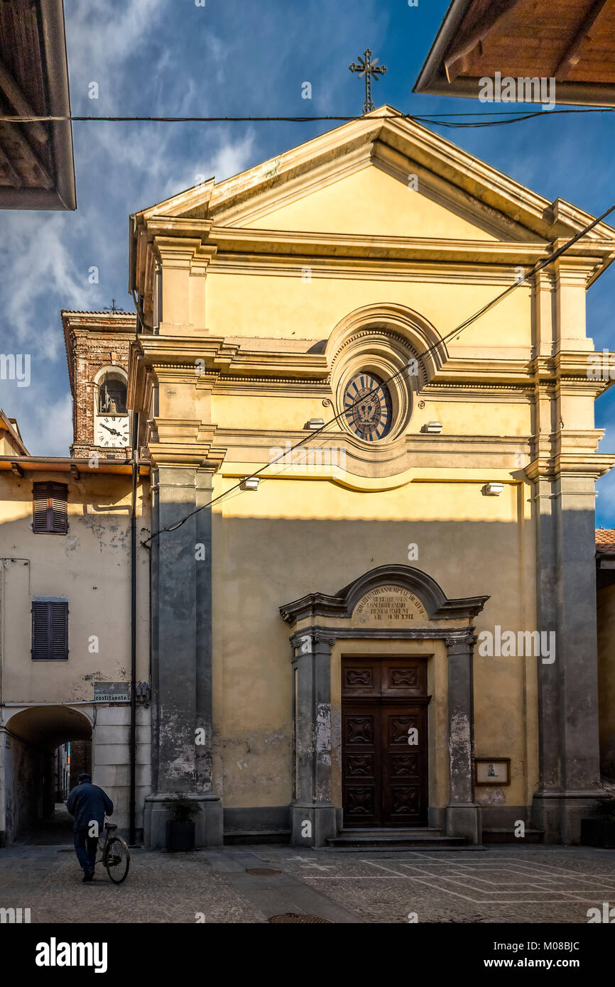 Italy Piedmont Borgaro Torinese Parrish Church Assunzione di Maria Vergine Stock Photo