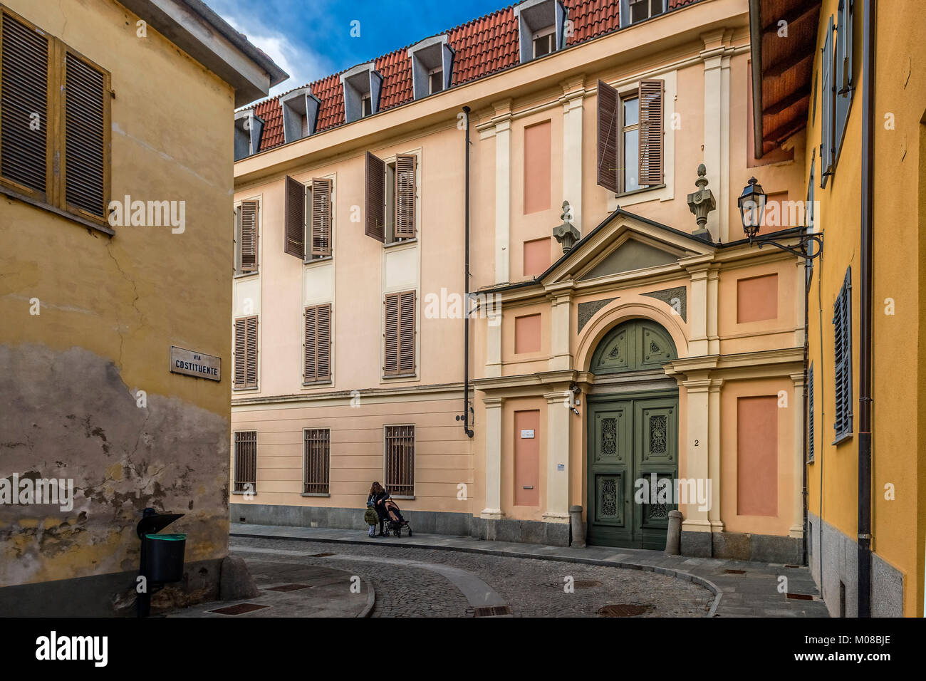 Italy Piedmont Borgaro Torinese  the Castle ( Now convent of nuns ) Stock Photo