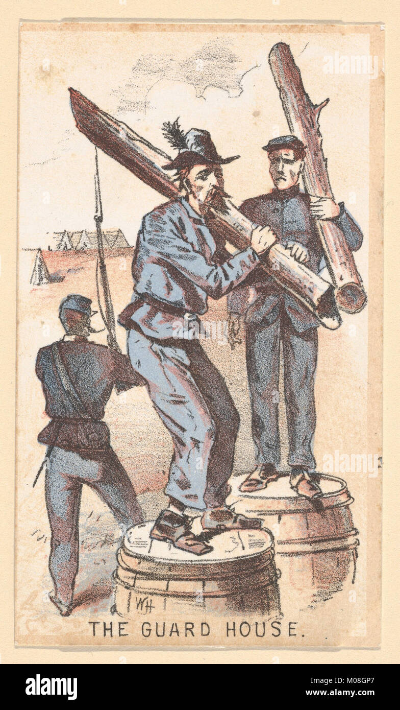Soldier Daily Routine This artwork, 'Life in Camp, Part 1 – The Guard House,' shows soldiers ...
