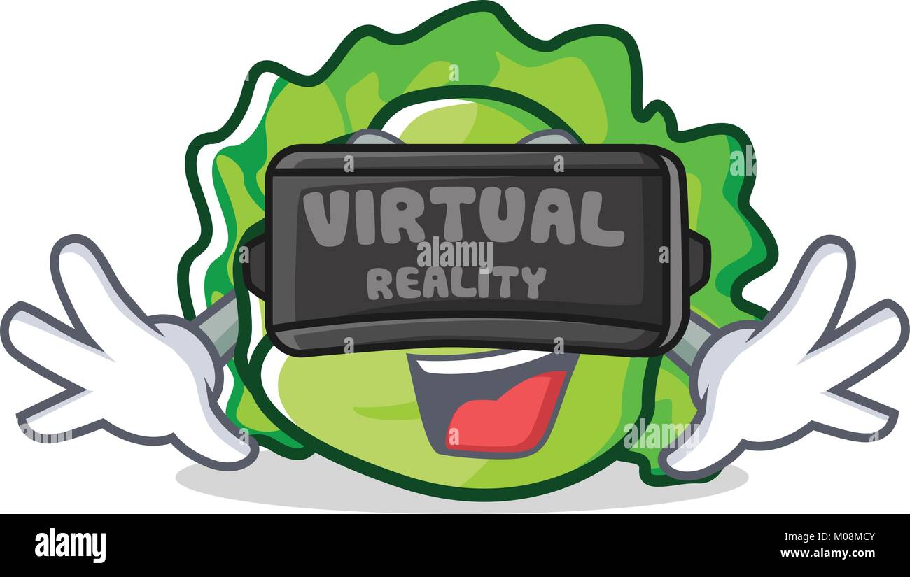 With virtual reality lettuce character cartoon style Stock Vector Image ...