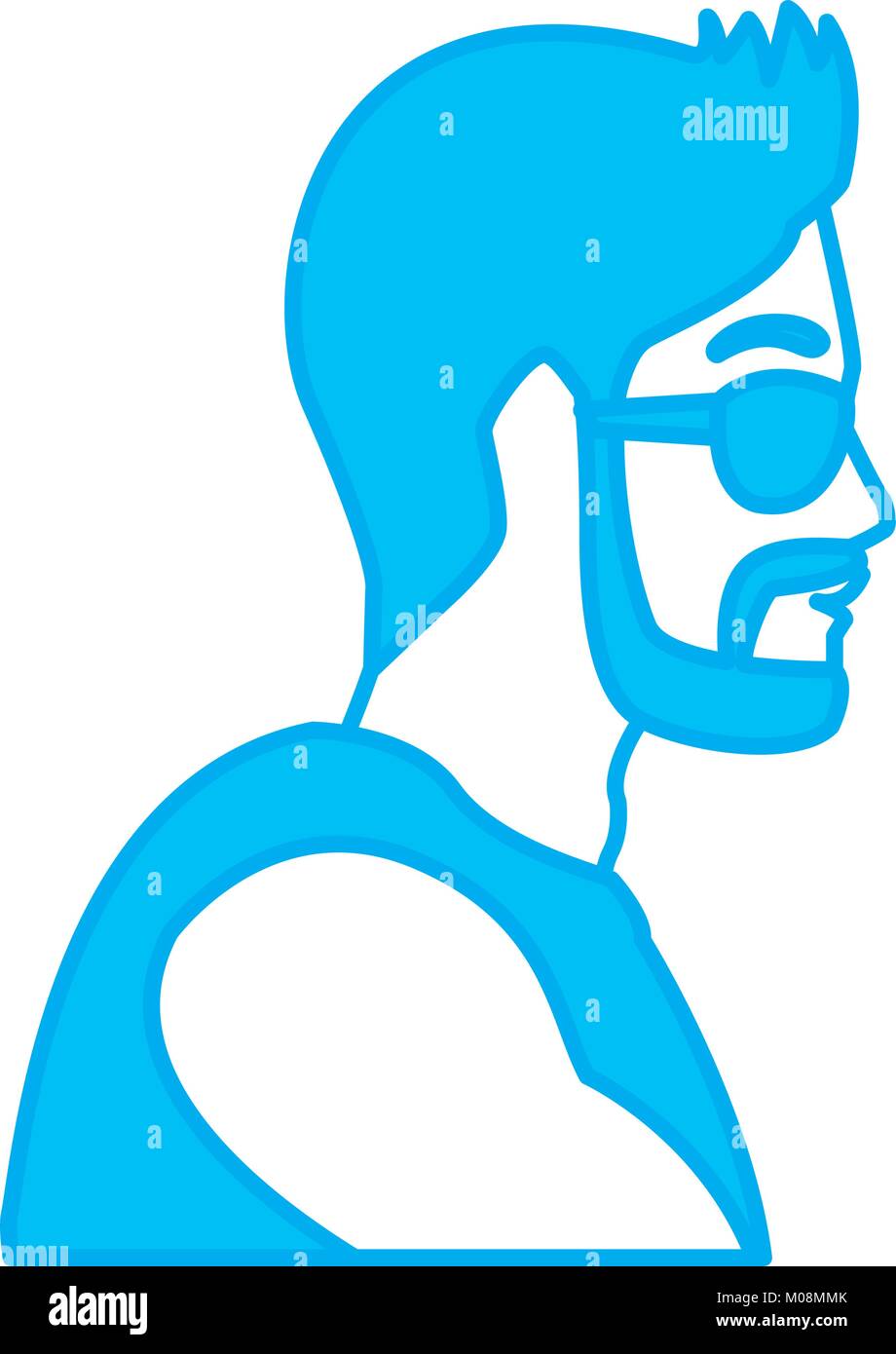 Man head with sunglasses Stock Vector Image & Art - Alamy
