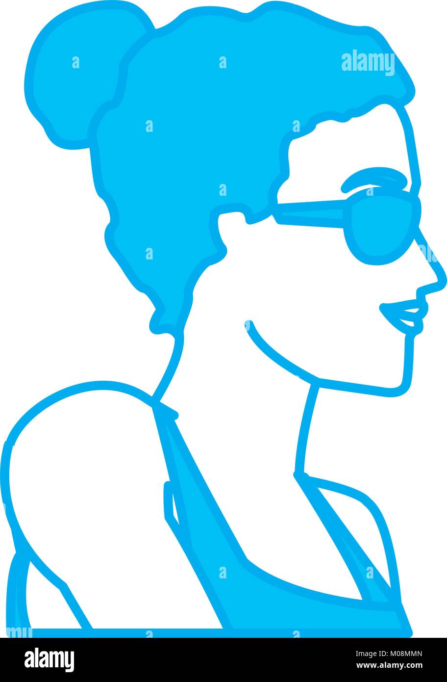 Man head with sunglasses Stock Vector Image & Art - Alamy