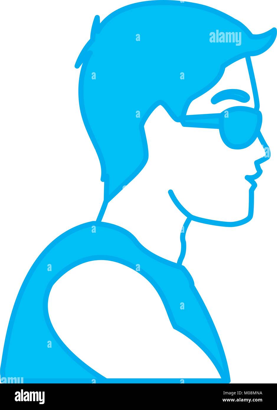Man head with sunglasses Stock Vector Image & Art - Alamy