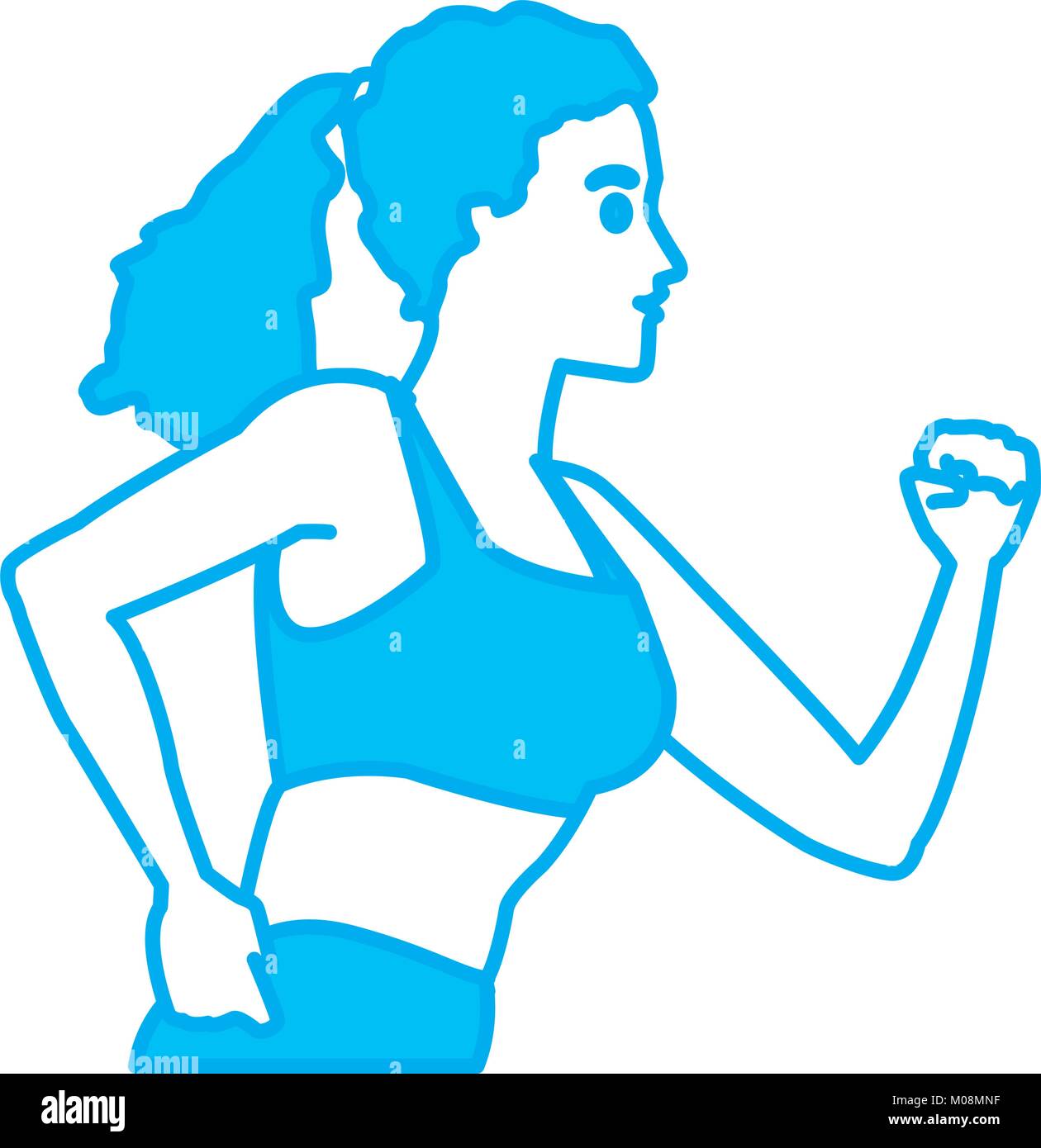 Fitness woman running Stock Vector Image & Art - Alamy