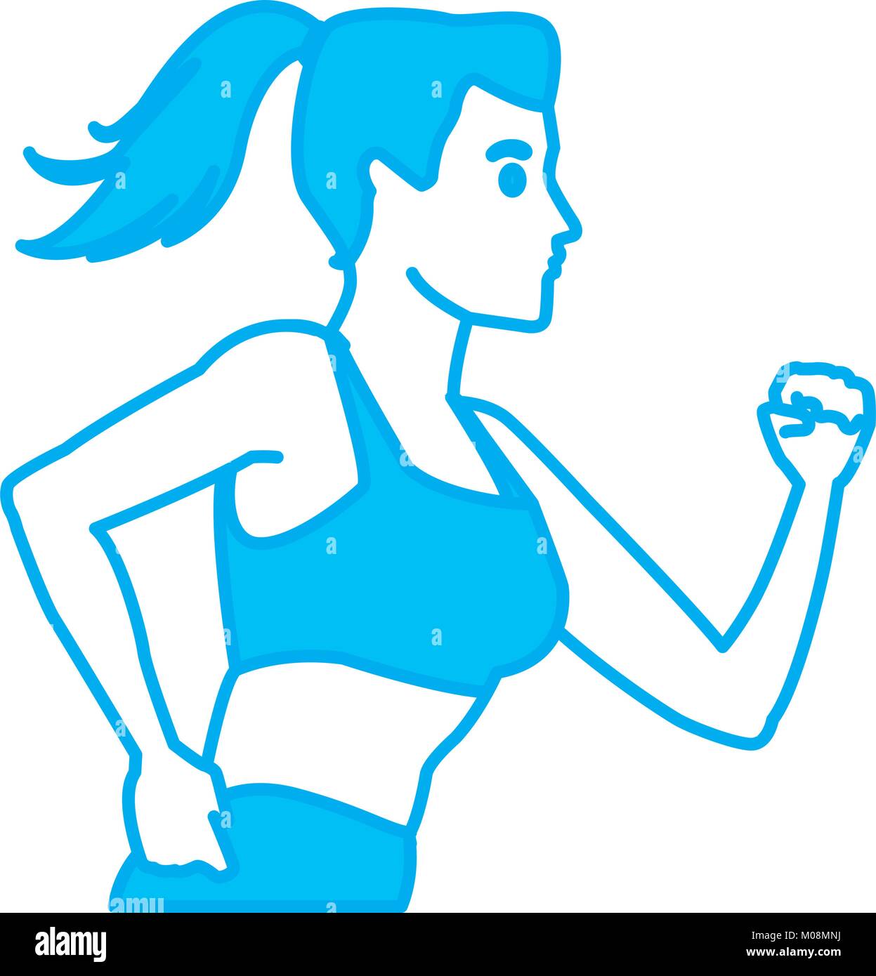 Fitness woman running Stock Vector Image & Art - Alamy