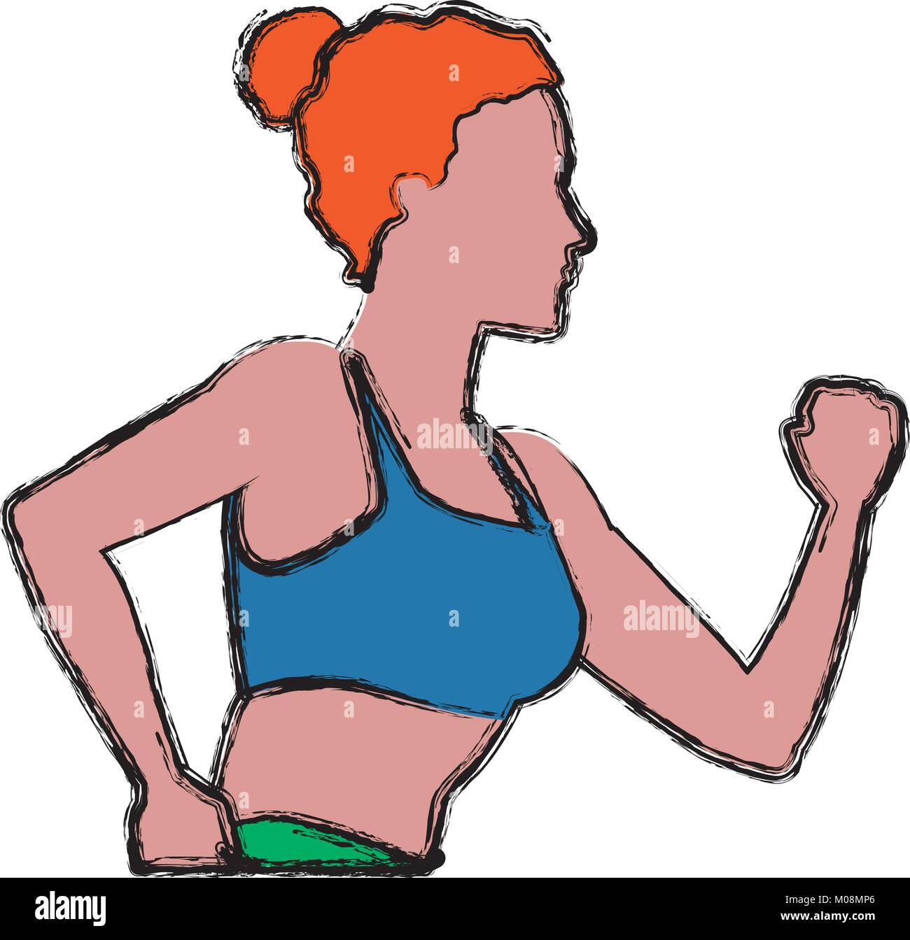 Fitness woman running Stock Vector Image & Art - Alamy