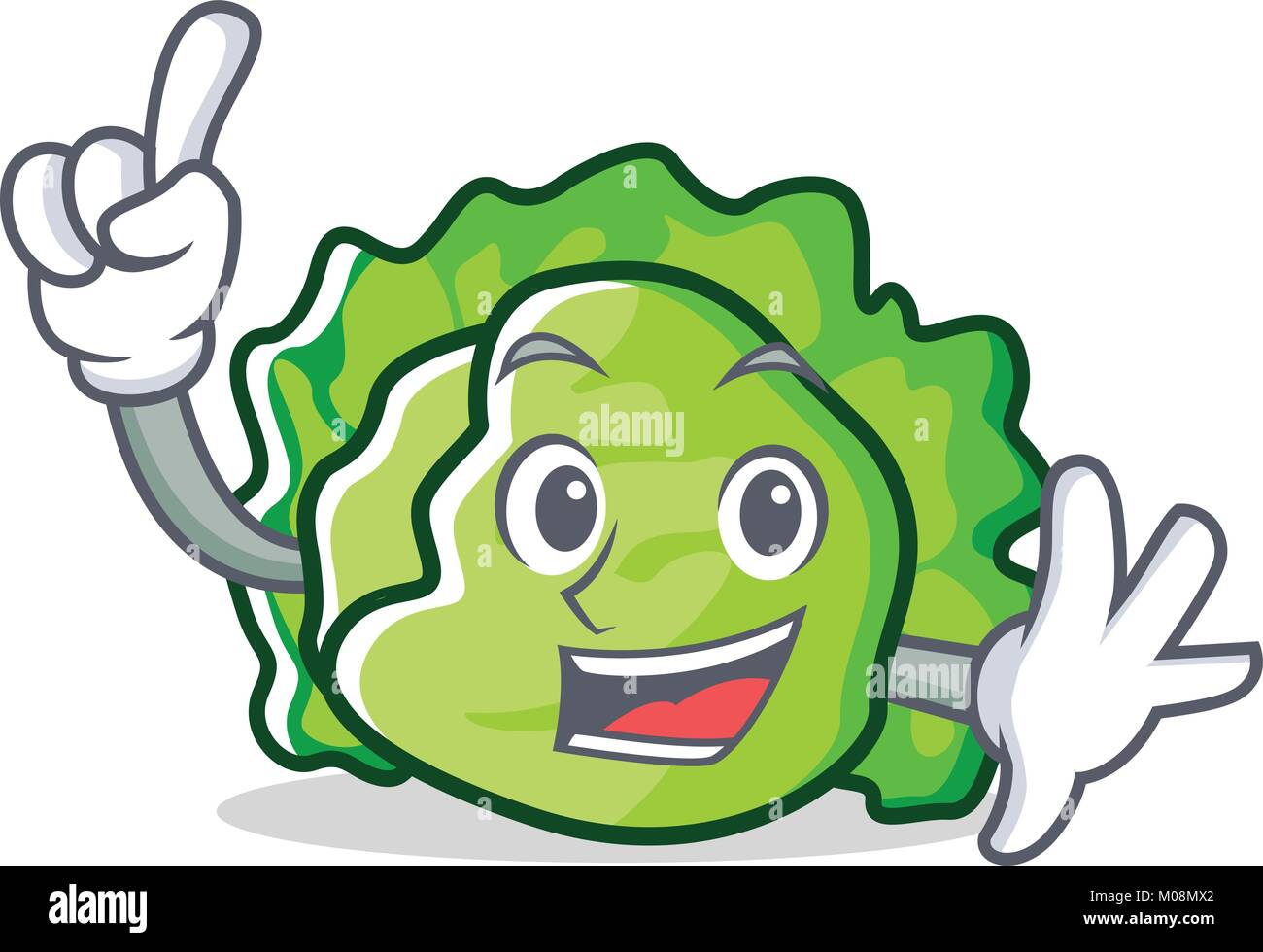 Finger lettuce character mascot style vector illustration Stock Vector