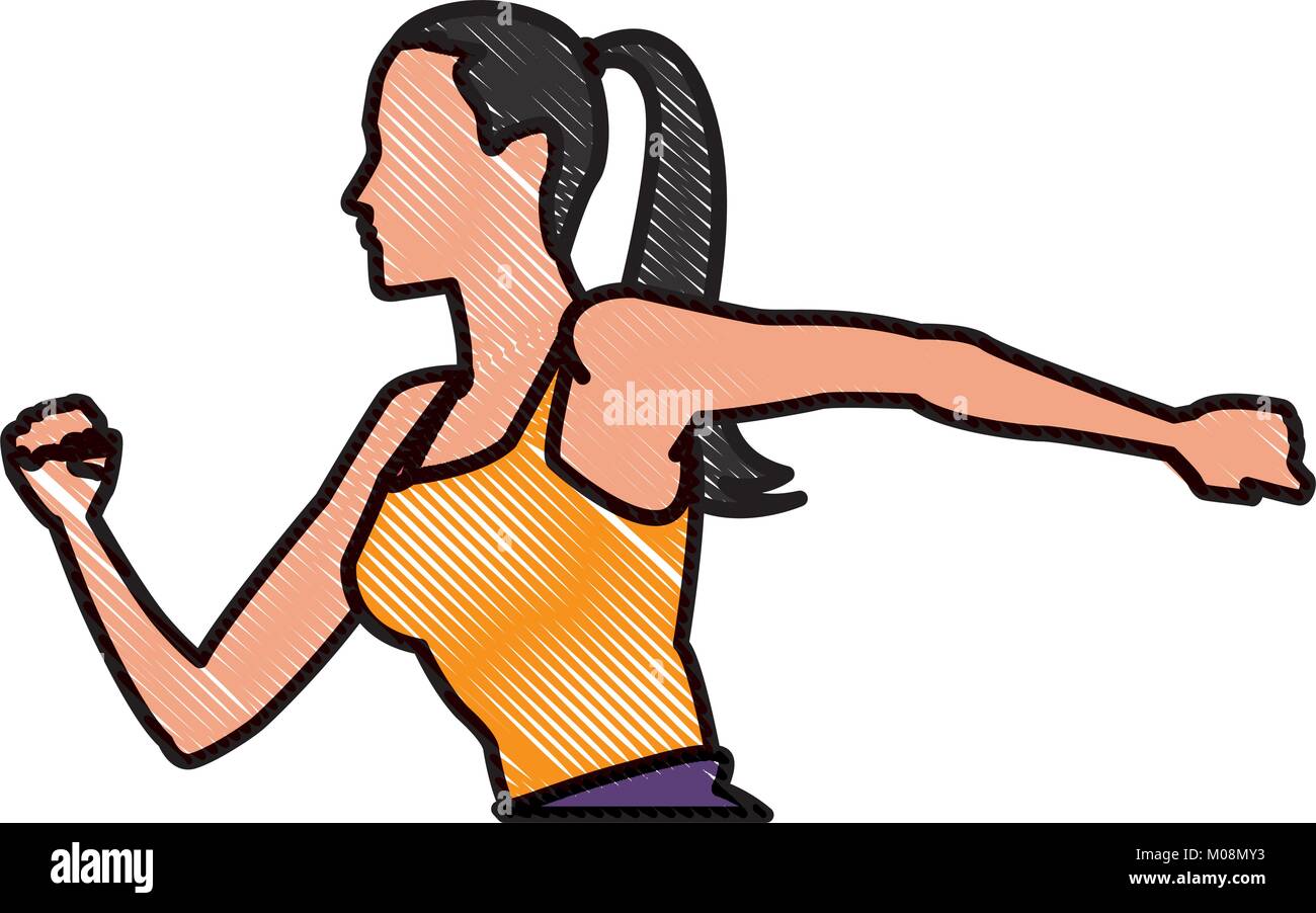 Fitness woman running Stock Vector Image & Art - Alamy