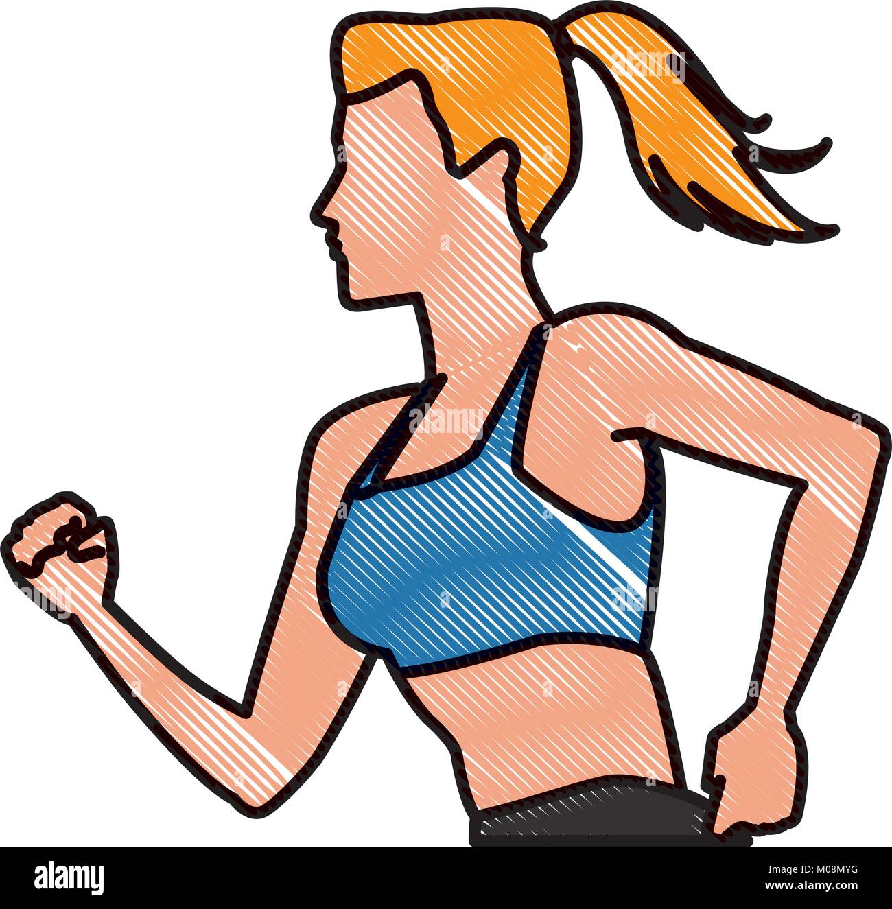 Fitness woman running Stock Vector Image & Art - Alamy