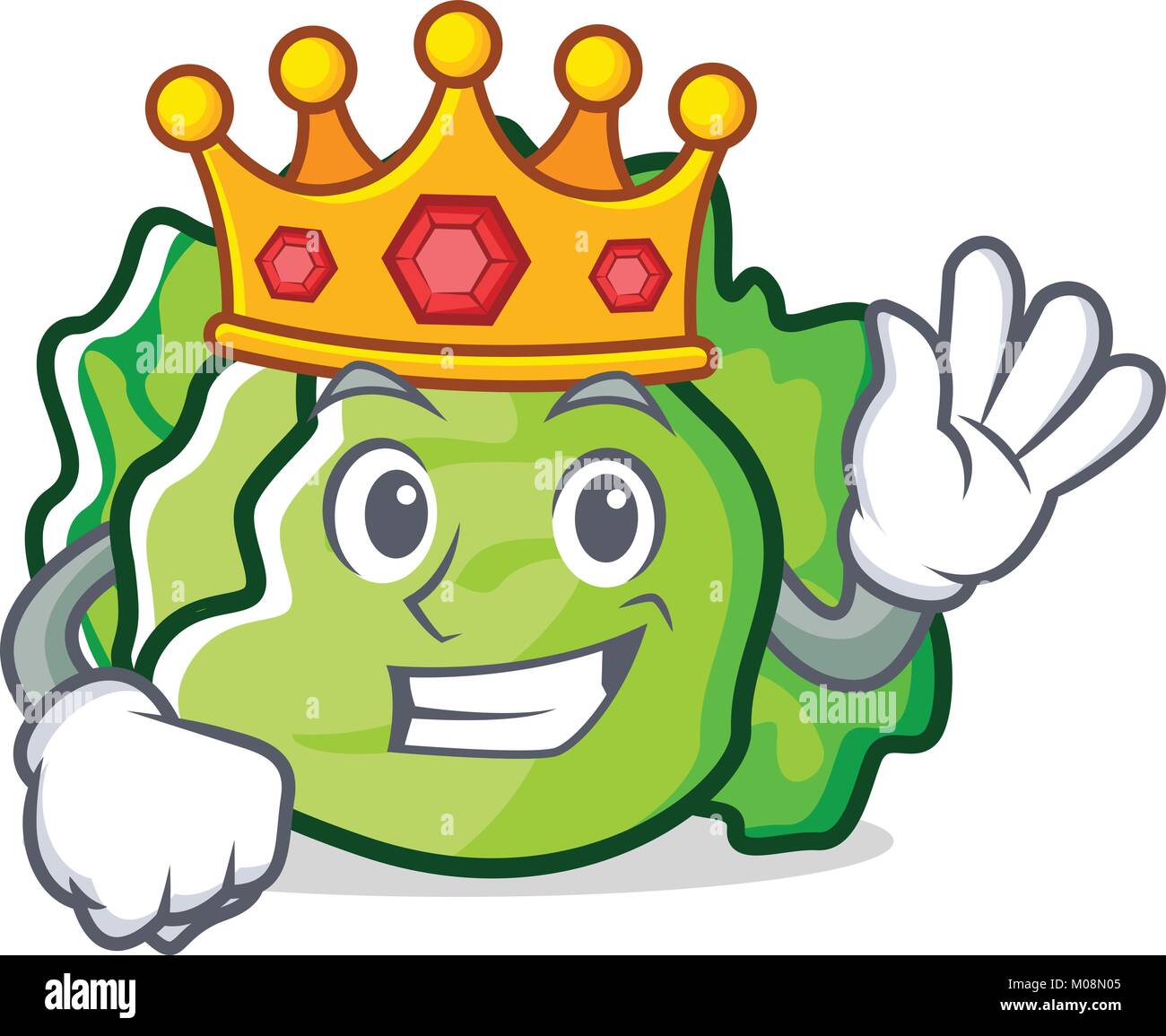 King lettuce character mascot style Stock Vector Image & Art Alamy