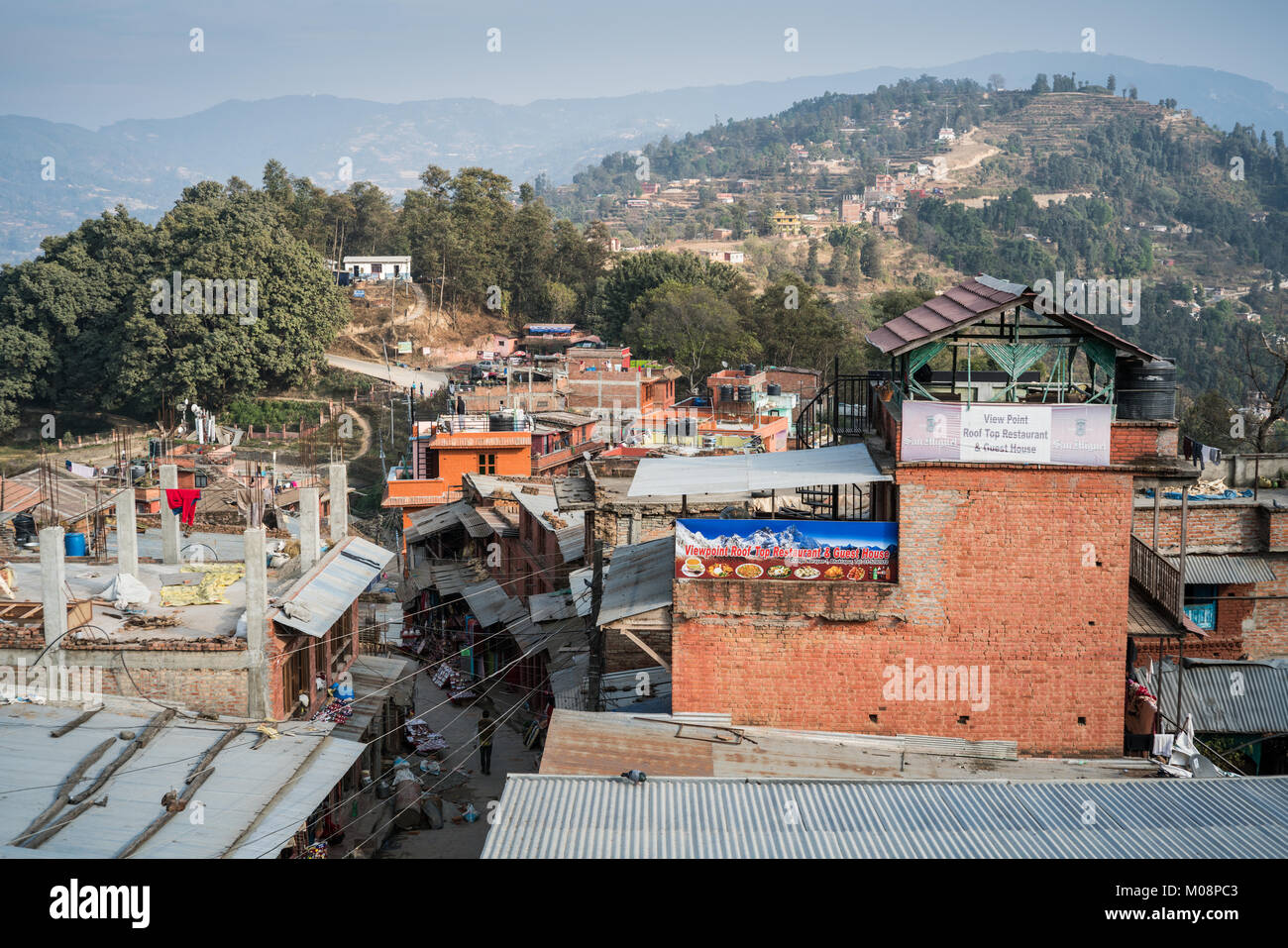 Street scene, Bhaktapur, Nepal. Stock Photo