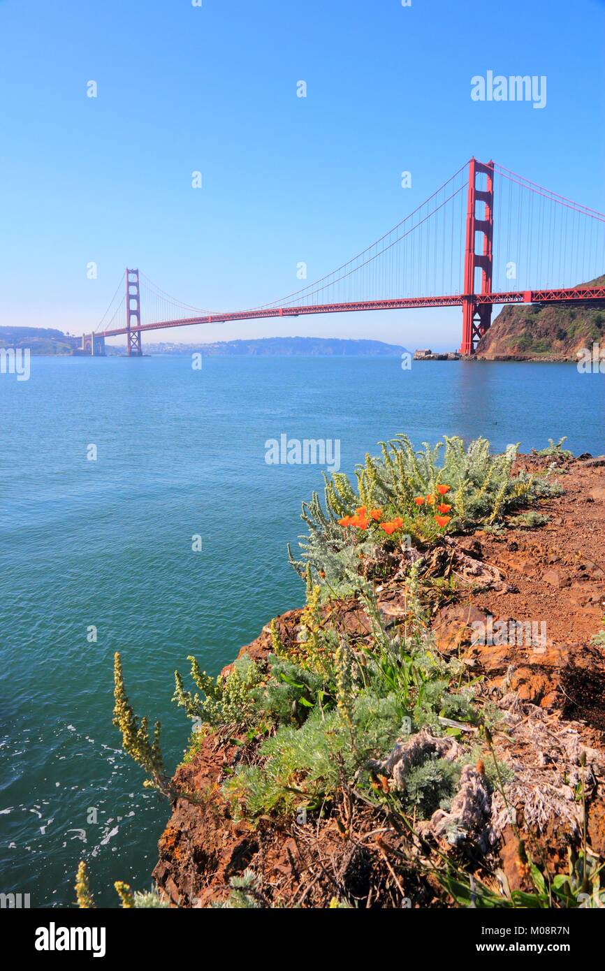 San Francisco, California, United States - Golden Gate Bridge Stock ...