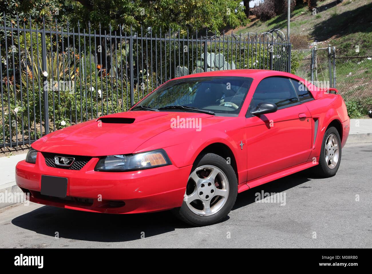 LOS ANGELES, USA APRIL 5, 2014 Ford Mustang (4th generation) parked