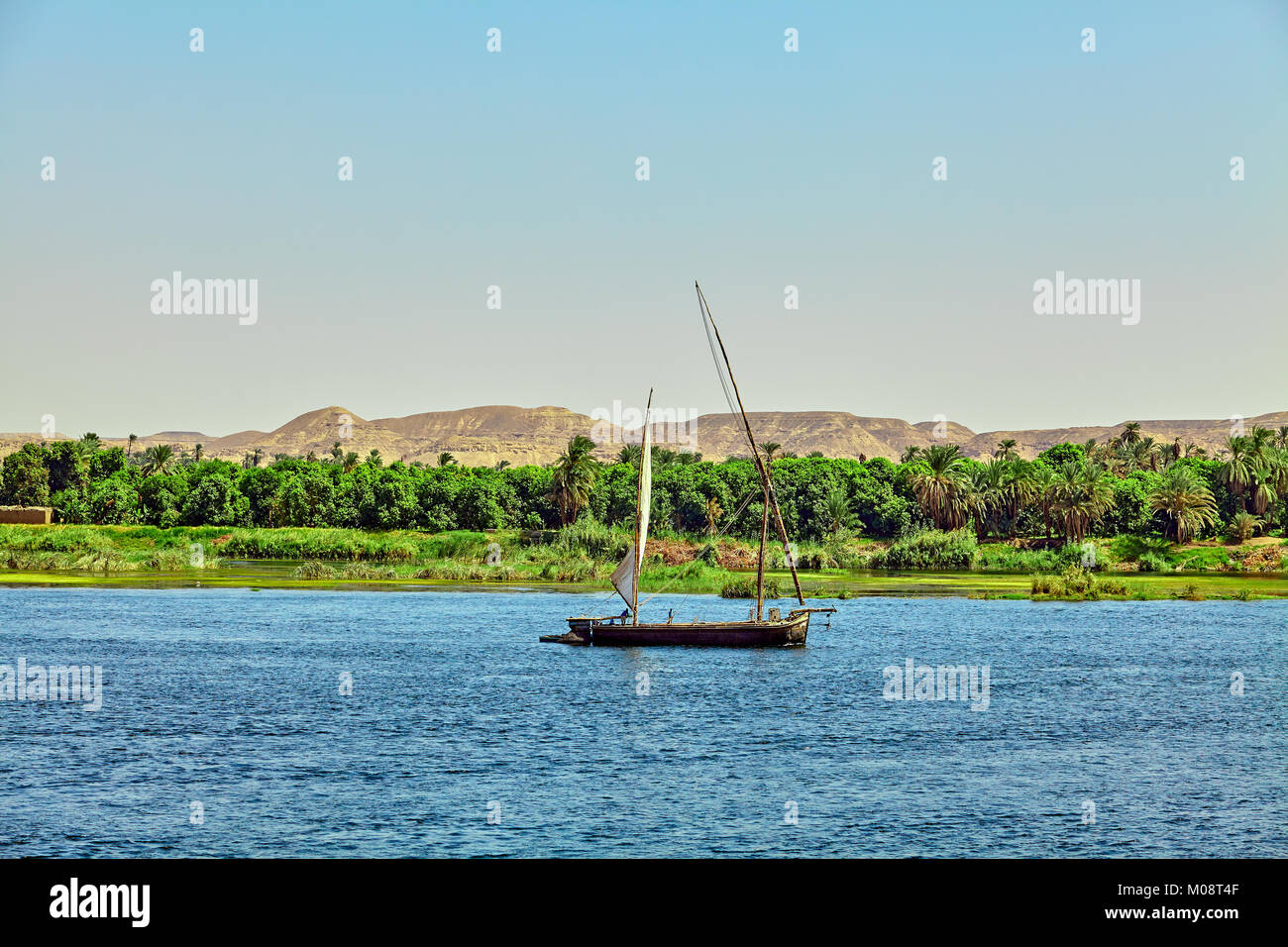 Traditional Boat on the Nile River in Egypt Stock Photo - Alamy