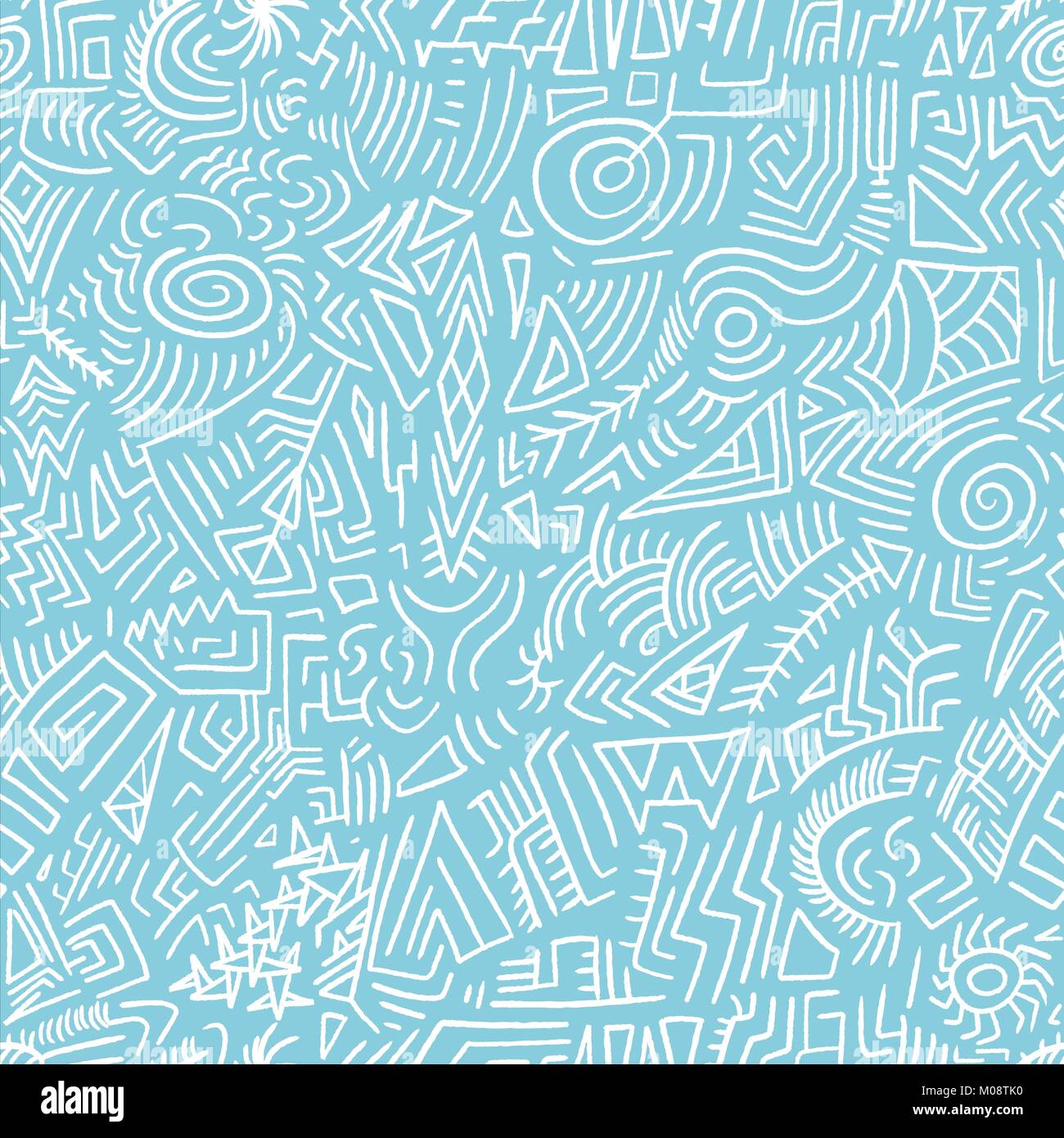 Quirky doodle texture - scribble seamless background vector Stock Photo ...