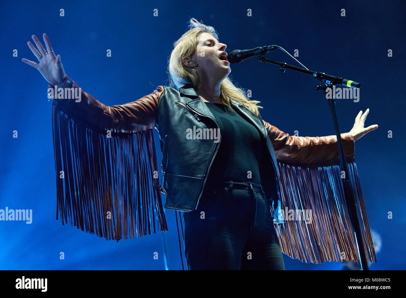 The Norwegian singer, songwriter and musician Susanne Sundfør performs a live concert at the Norwegian music festival Øyafestivalen 2015 in Oslo. Norway, 15/08 2015. Stock Photo