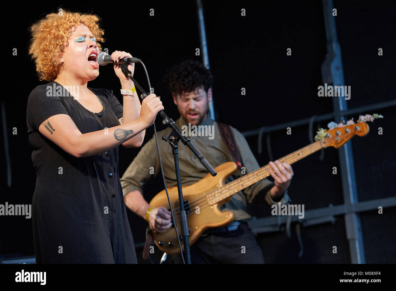 The Canadian band Weaves performs a live concert at the Norwegian music