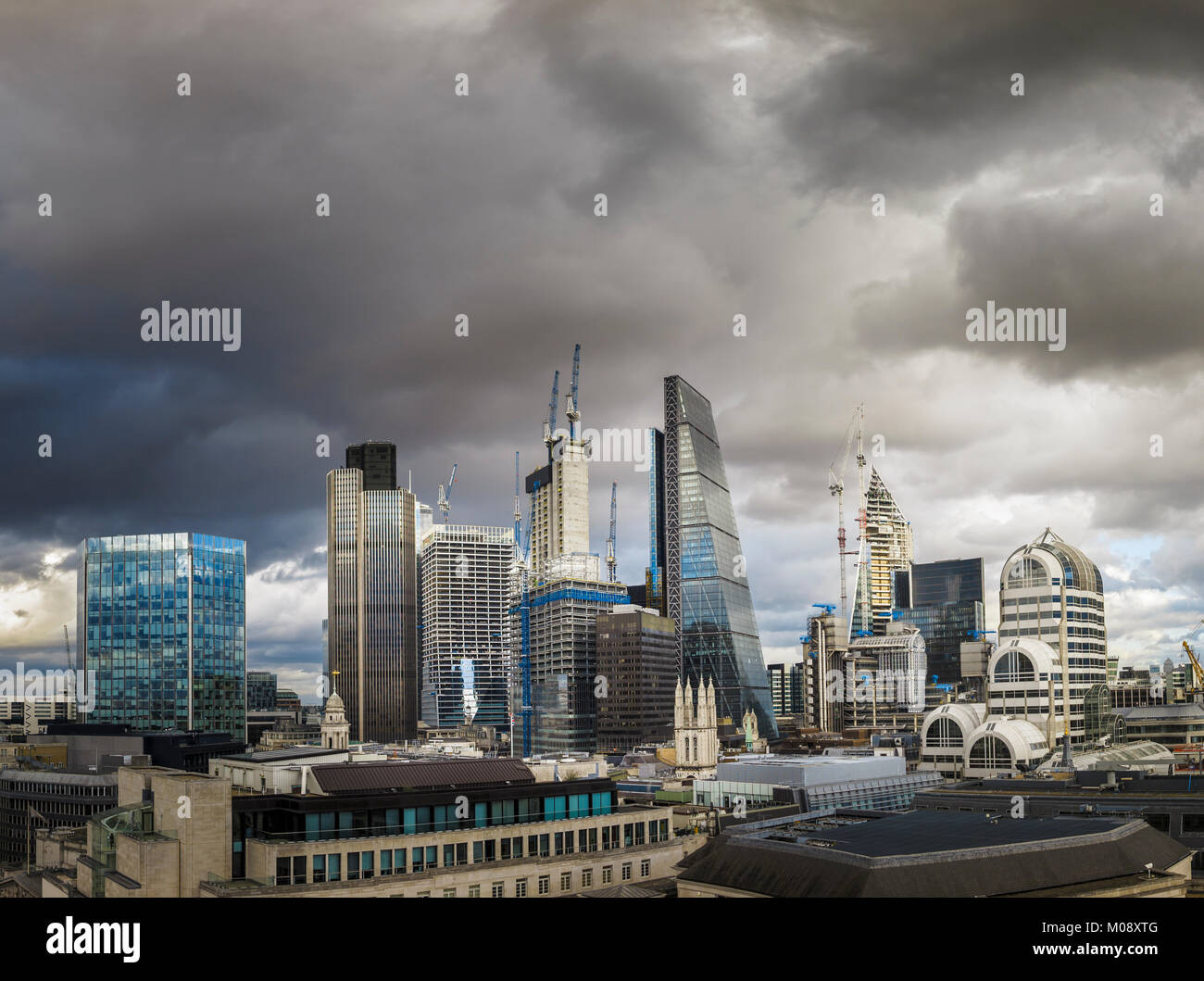 City of London real estate skyscrapers including, Cheesegrater, Tower