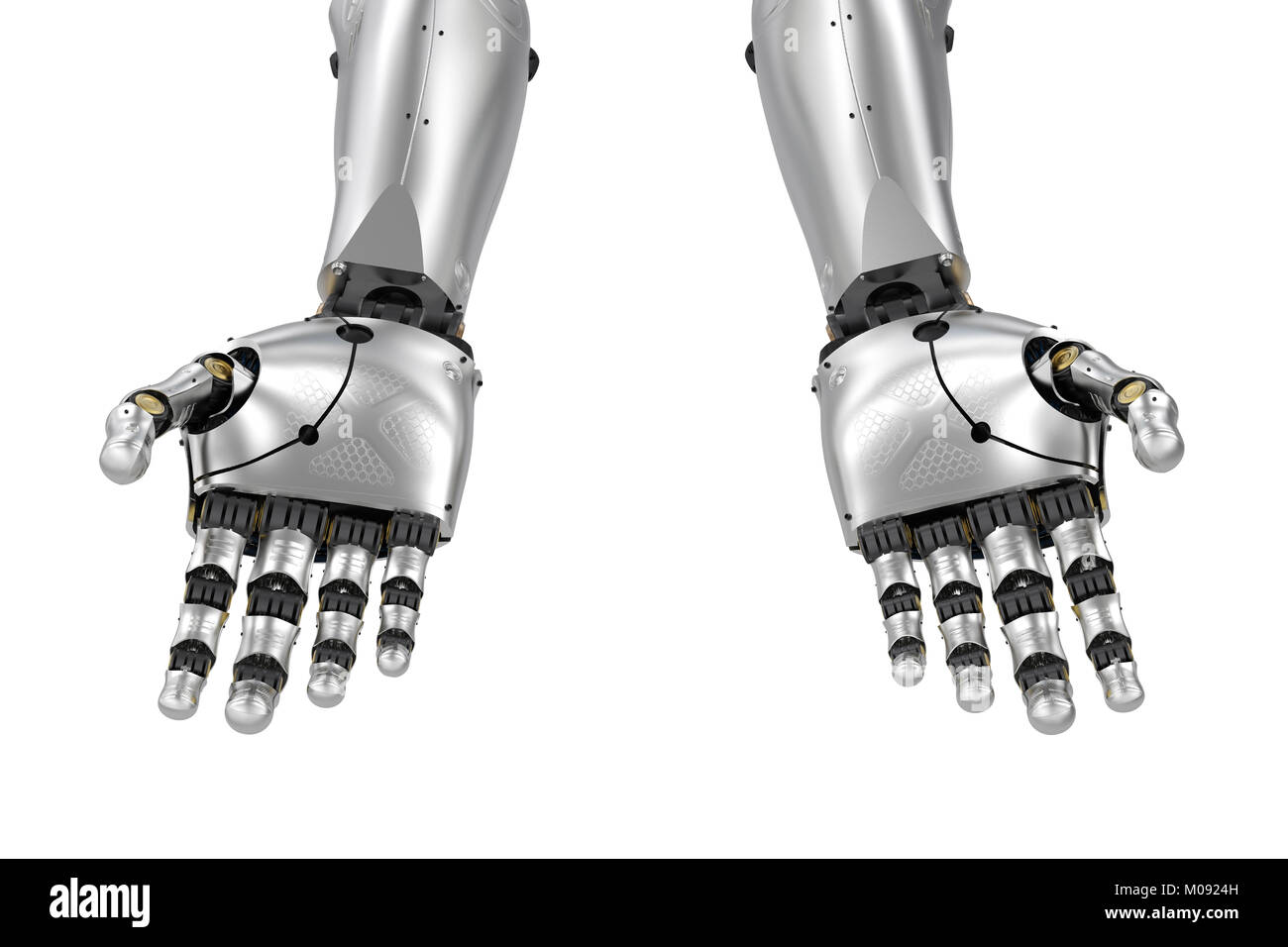 3d rendering metal arm isolated on white Stock Photo Alamy