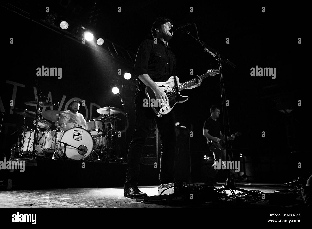 The American rock band Jimmy Eat World performs a live concert at Live Music Hall in Cologne. Here musician and lead singer Jim Adkins is pictured live on stage. Germany, 13/11 2013. Stock Photo