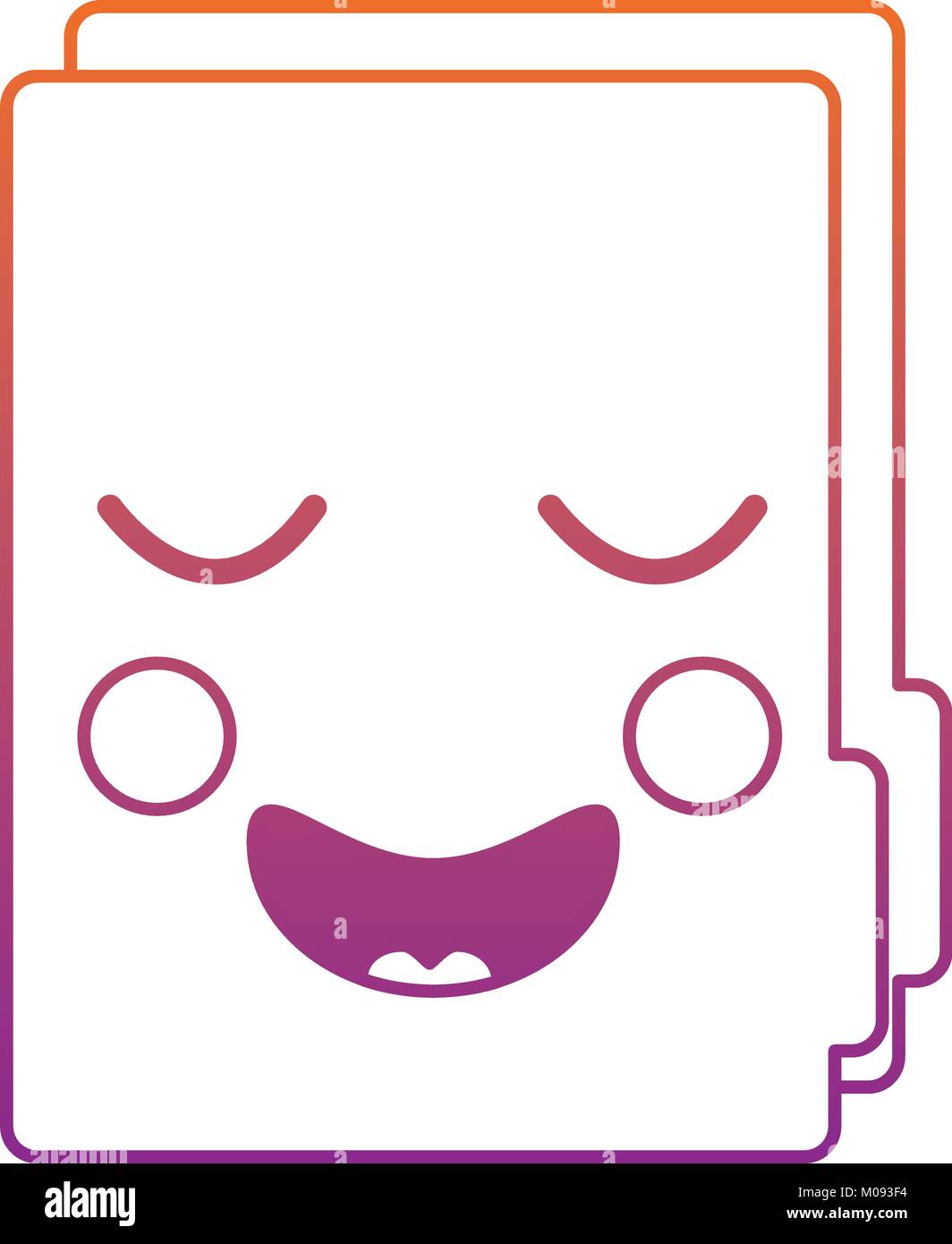 happy file folder kawaii icon image Stock Vector Image & Art - Alamy