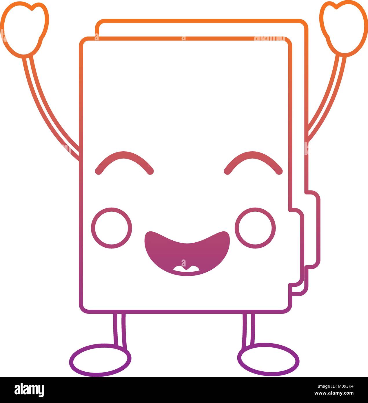 happy file folder kawaii icon image Stock Vector Image & Art - Alamy