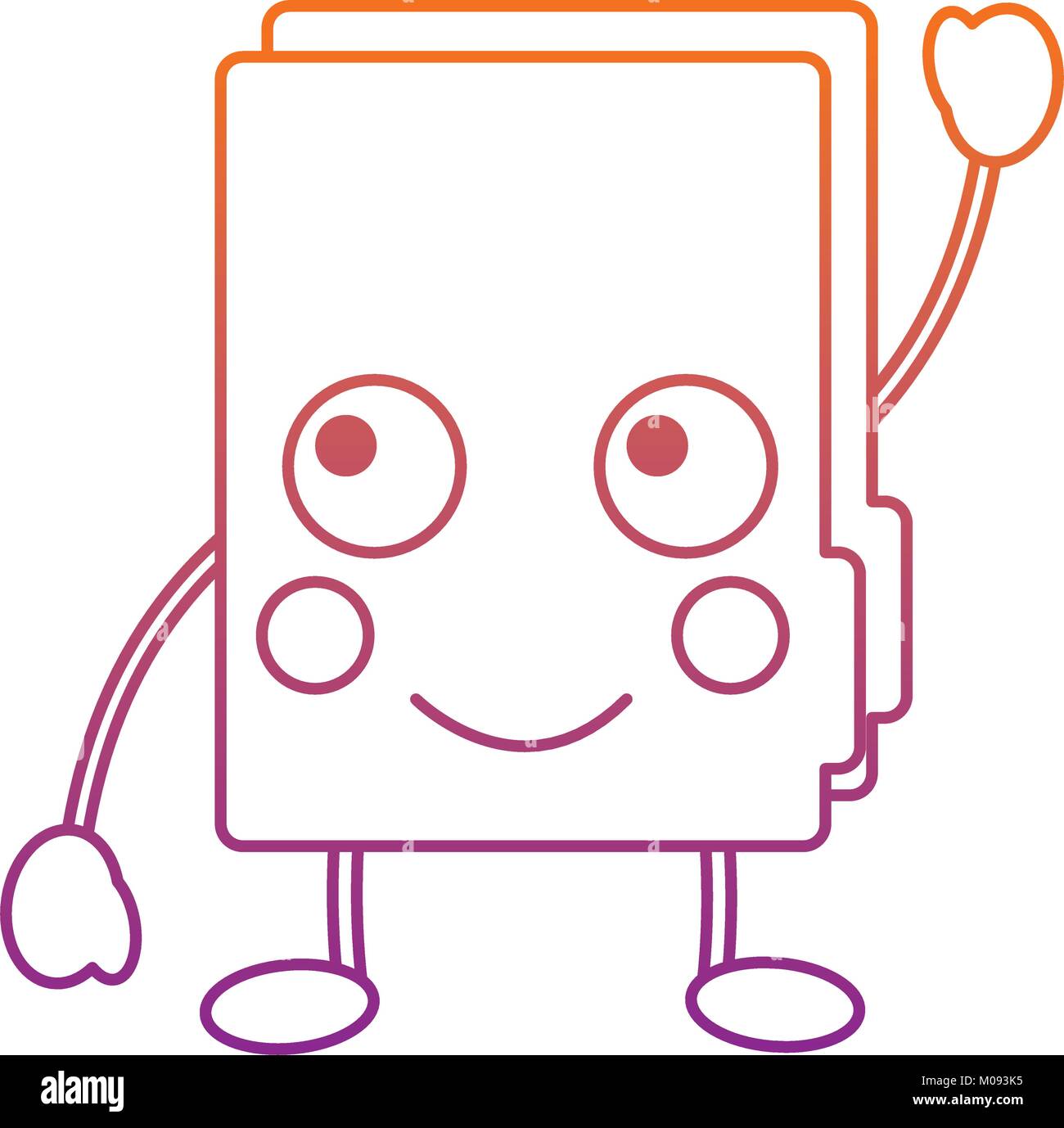 happy file folder kawaii icon image Stock Vector Image & Art - Alamy