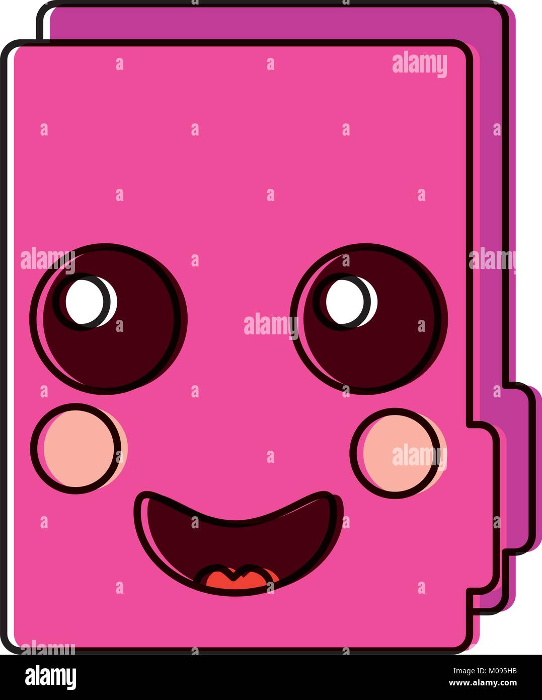 happy file folder kawaii icon image Stock Vector Image & Art - Alamy