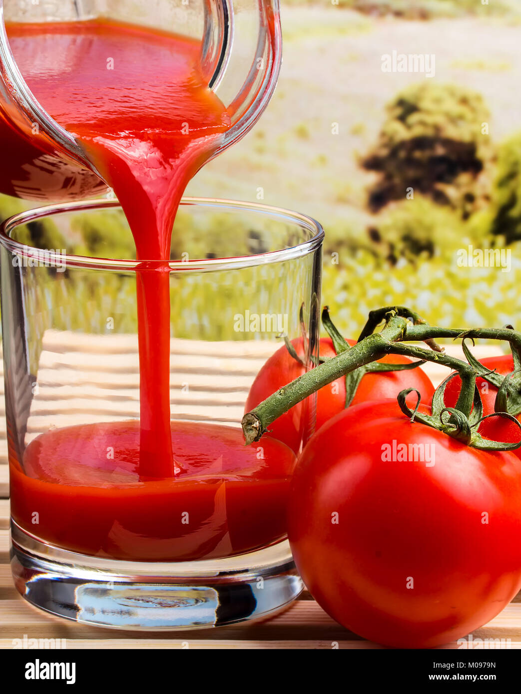 Vegetable Tomato Juice Meaning Refresh Thirsty And Drinking Stock Photo