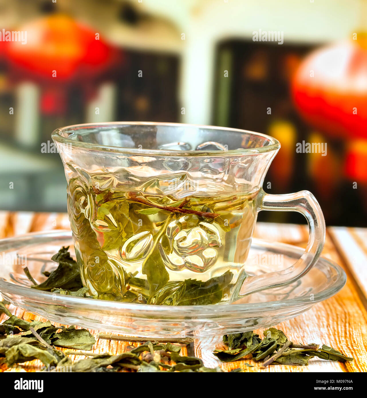 China Green Tea Meaning Healthy Drinks And Refresh Stock Photo Alamy