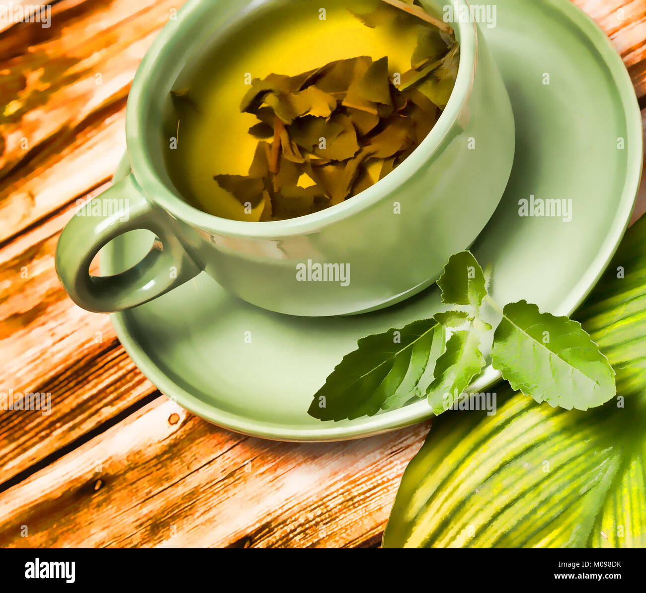 Mint Tea Refreshments Showing Drinks Fruits And Cafes Stock Photo - Alamy