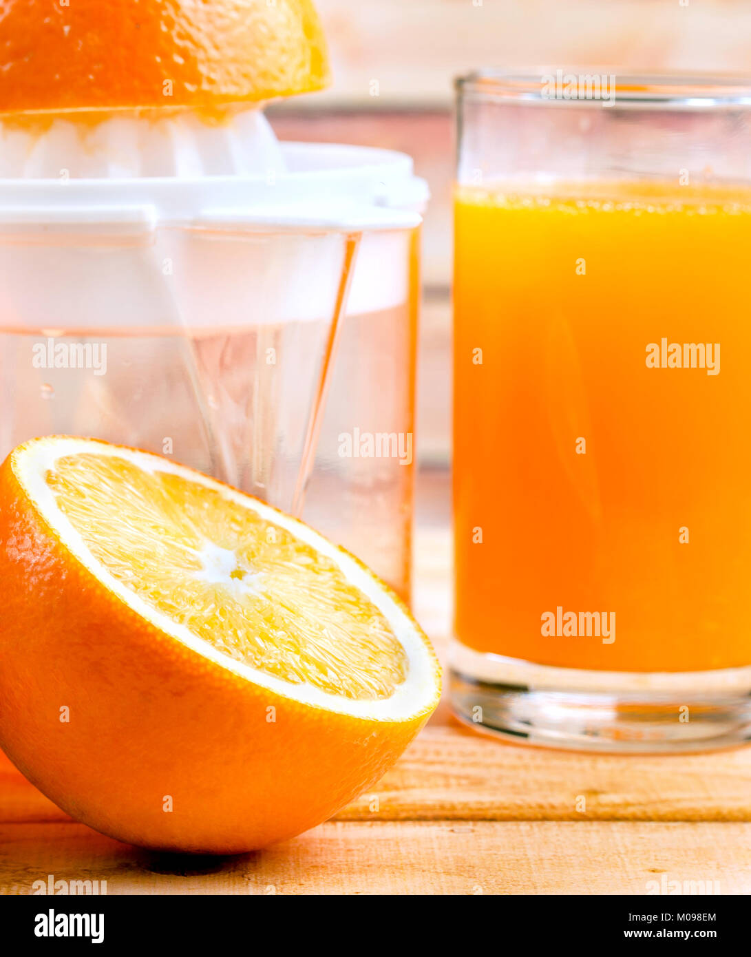 Squeezing Orange Juice Representing Refreshing Tropical And Thirsty