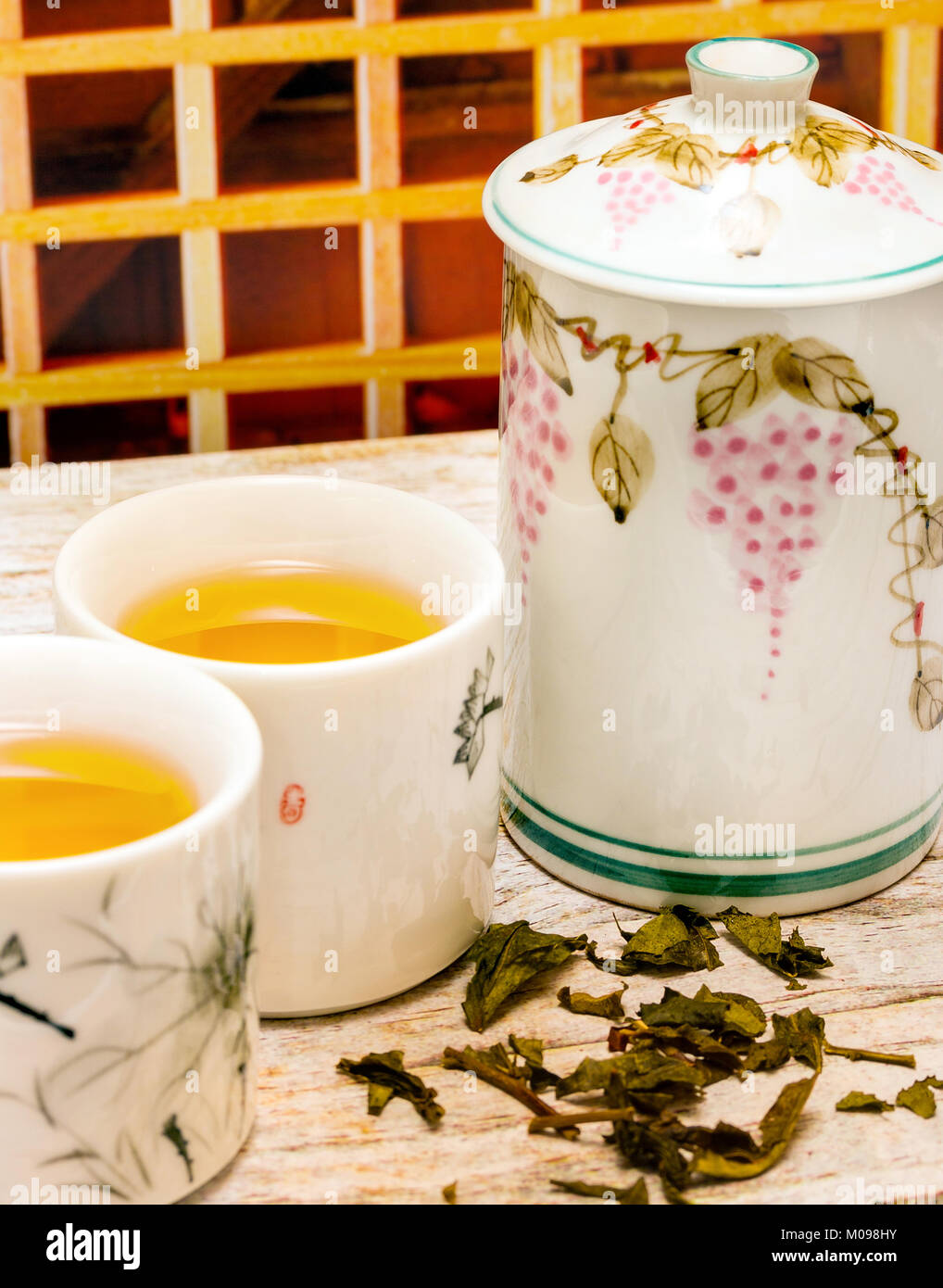 Japanese Green Tea Meaning Break Time And Fresh Stock Photo Alamy