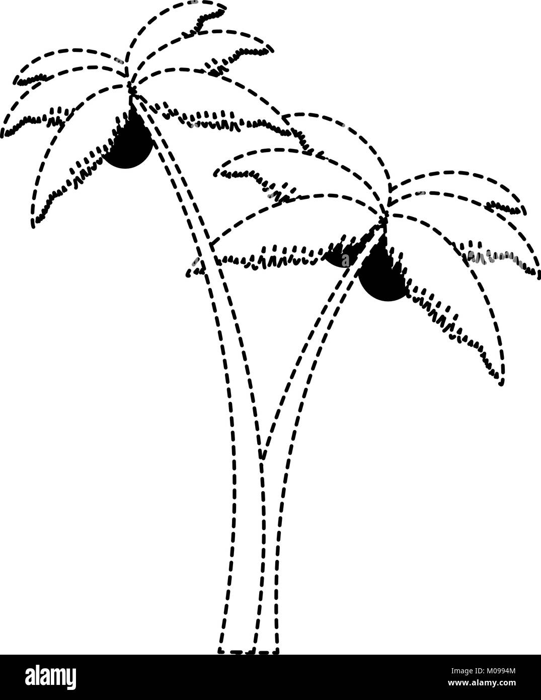 trees palms beach icons vector illustration design Stock Vector Image ...