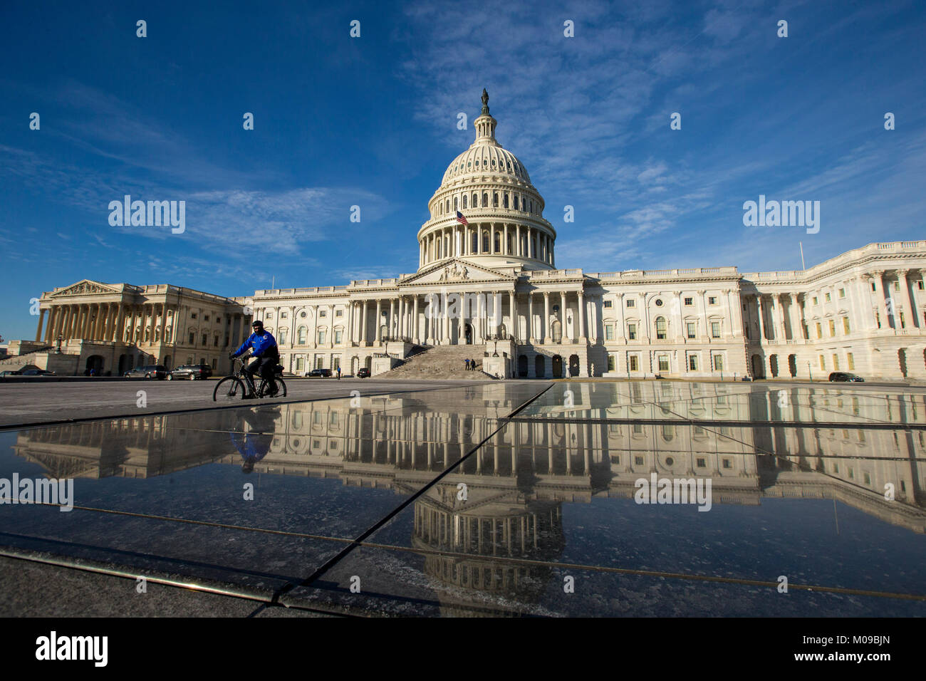 A United States Capitol Police Officer bikes outside the United States ...