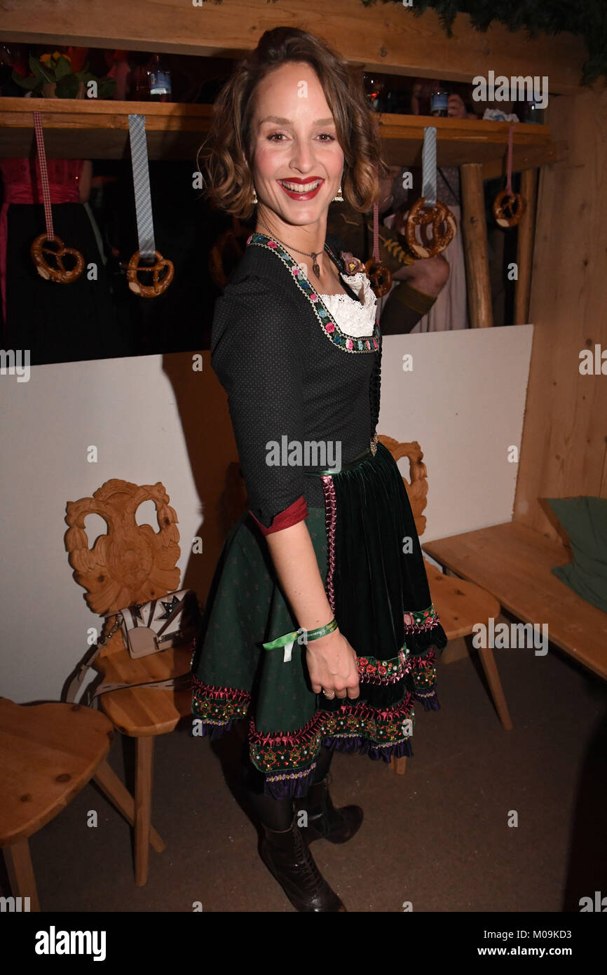Going, Germany. 19th Jan, 2018. Actress Lara Joy Koerner attends the 27th traditional 'Weißwurst party' (lit. Bavarian white sausage party) at the Stanglwirt Inn in Going, Germany, 19 January 2018. The 'Weißwurst party' is an event where stars and celebrities meet a day before the legendary Hahnenkamm downhill race. Credit: Felix Hörhager/dpa/Alamy Live News Stock Photo
