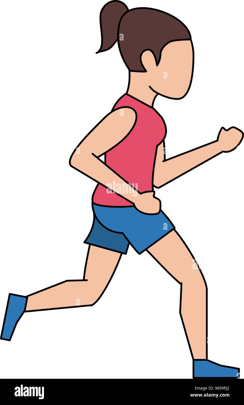 Fitness woman running Stock Vector Image & Art - Alamy