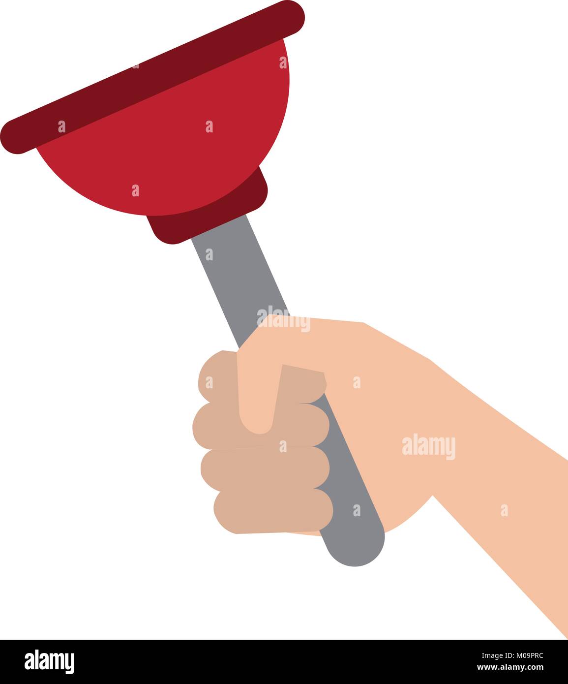 Hand with toilet pump Stock Vector Image & Art Alamy