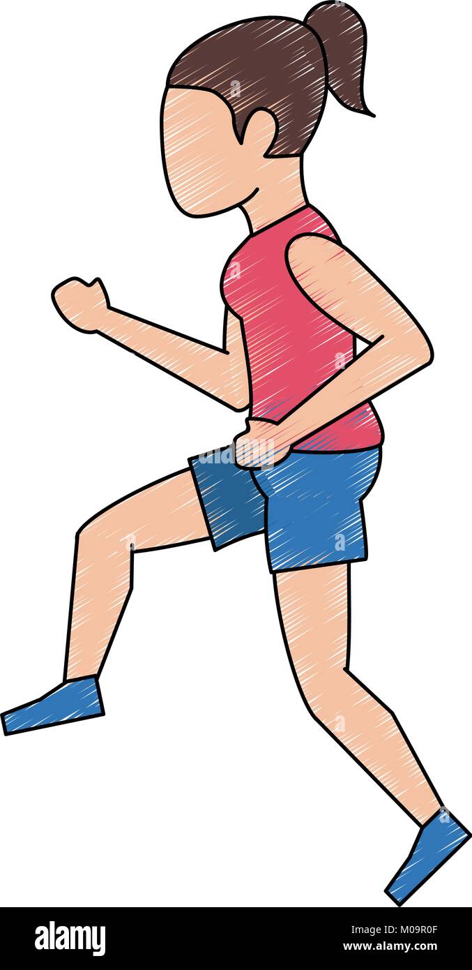Fitness woman running Stock Vector Image & Art - Alamy
