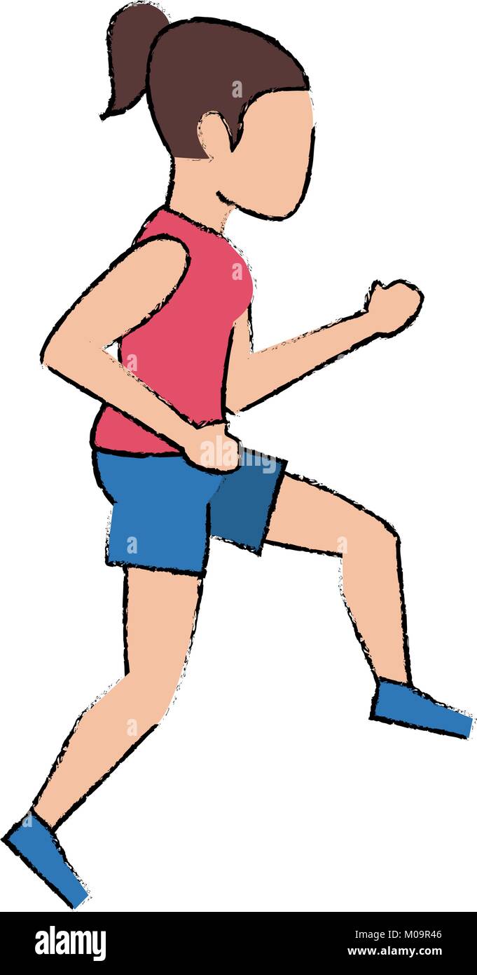 Fitness woman running Stock Vector Image & Art - Alamy